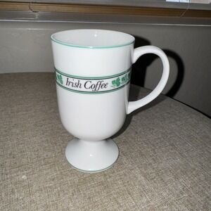 Vintage Irish Coffee Footed‎ Mug Cup Enesco Japan 8391